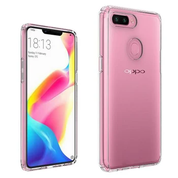

100pcs/lot TPU PC Acrylic Clear Armor Shockproof Hard Case For Oppo R15 Pro R15 R17 R11 R11S Plus R11S