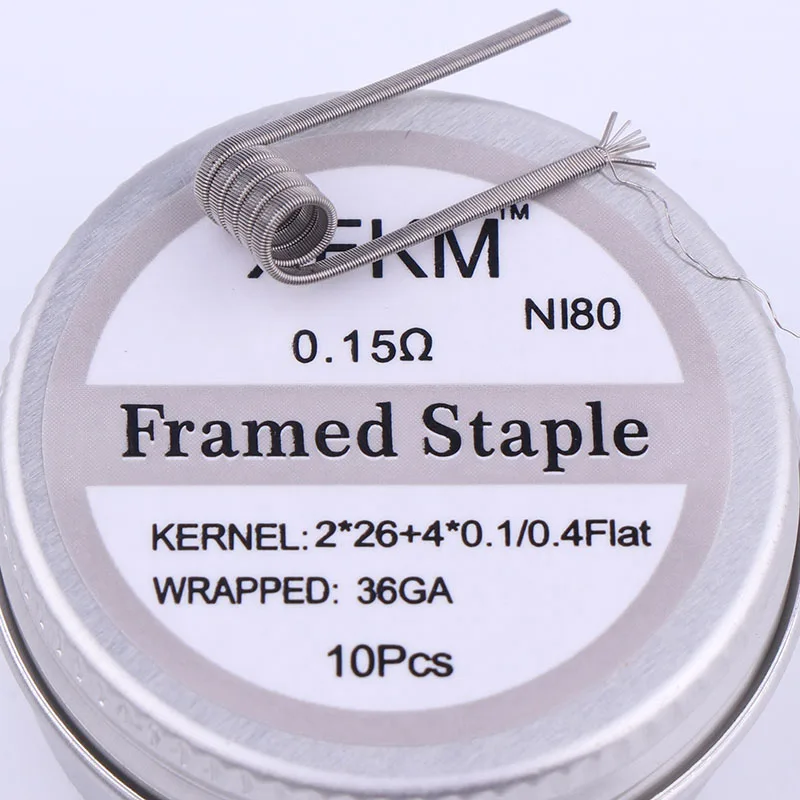 XFKM NI80 высокая плотность Clapton готовые катушки для электронной сигареты RDA RTA RBA атомайзер мод нагревательный провод