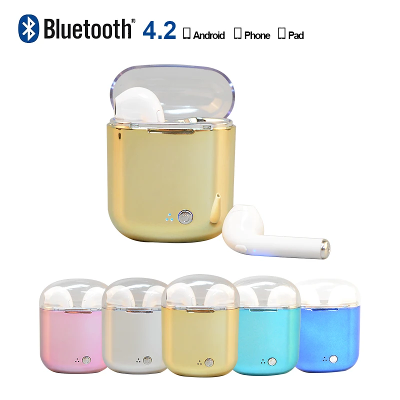 V4.2 Bluetooth гарнитура i7s tws I9 свободные руки стерео мини наушники с микрофоном