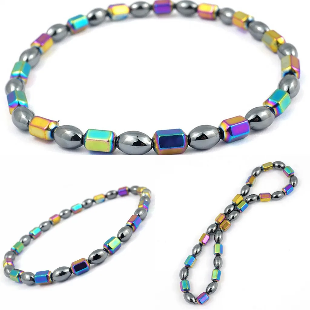 

New Slimming Product Weight Loss Magnet Anklet Colorful Stone Magnetic Therapy Bracelet Anklet Health Care