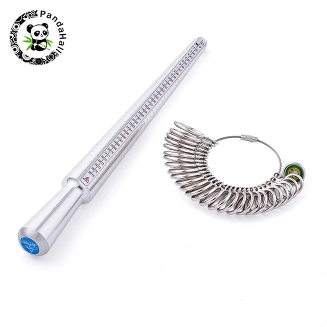 Jewelry Measuring Tool Sets Ring Size Sticks Ring Mandrel Stick Finger  Tools Gauge and Alloy Ring Sizers Professional Tools F50