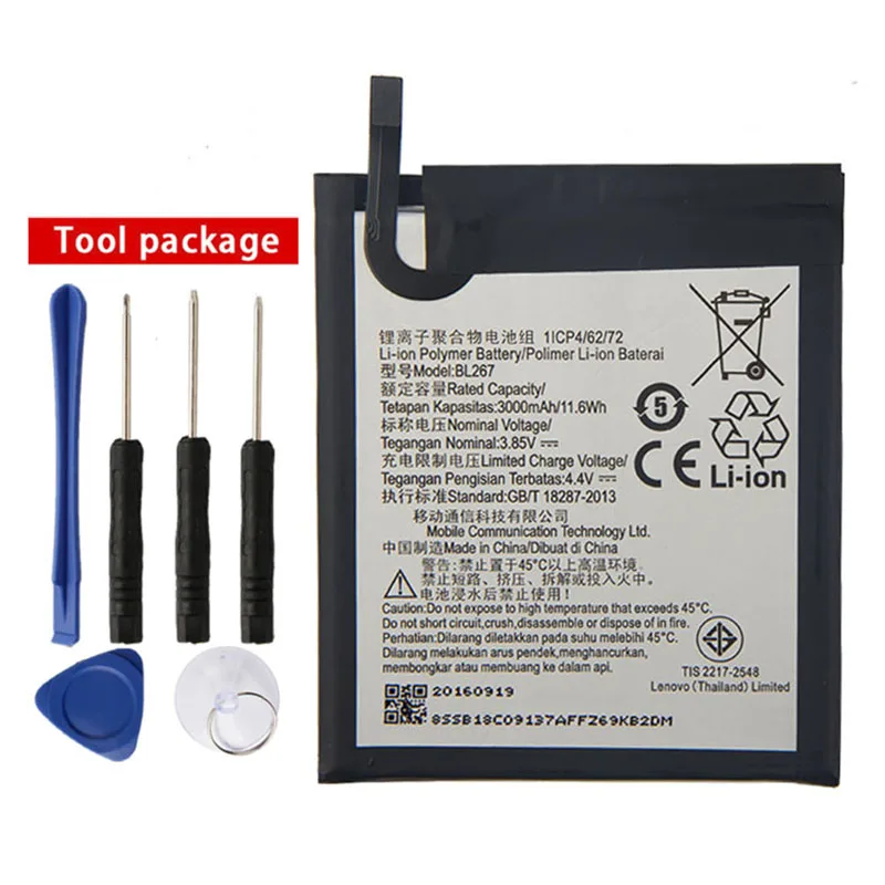 

Original High Quality BL267 Battery For Lenovo Vibe K6 Safe Stable 3000mAh