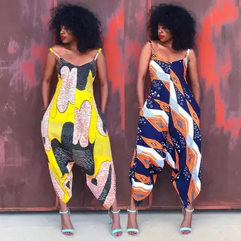 

2019 New Women Jumpsuits Rompers Pants Funny Printed Strap Bodysuits