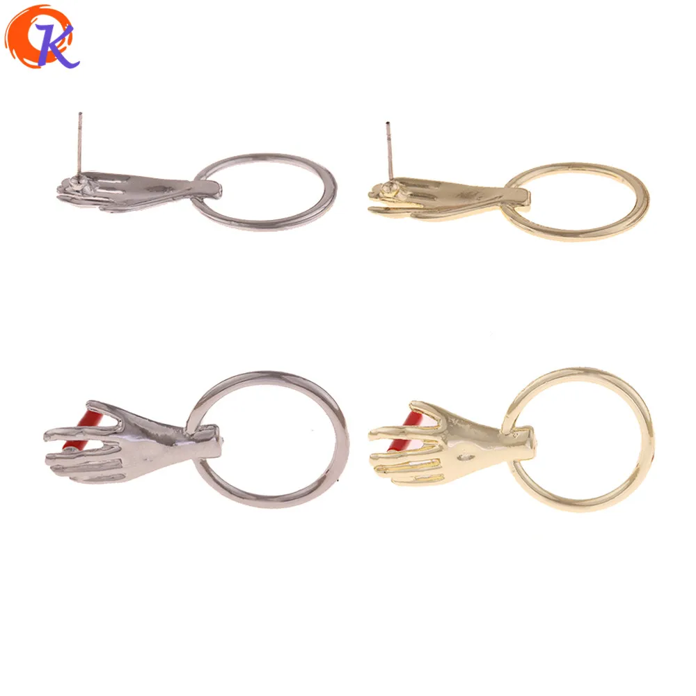

Cordial Design 50Pcs 26*41MM Jewelry Accessories/Earring Stud/Palm Shape/DIY Parts/Jewelry Making/Hand Made/Earring Findings