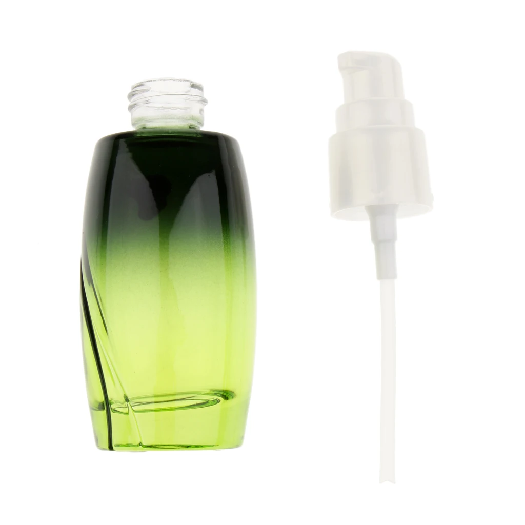 1 Set 4 Pieces Premium Empty Portable Refillable Glass Cosmetic Makeup Face Cream Jar Small Container Pump Bottle Pot
