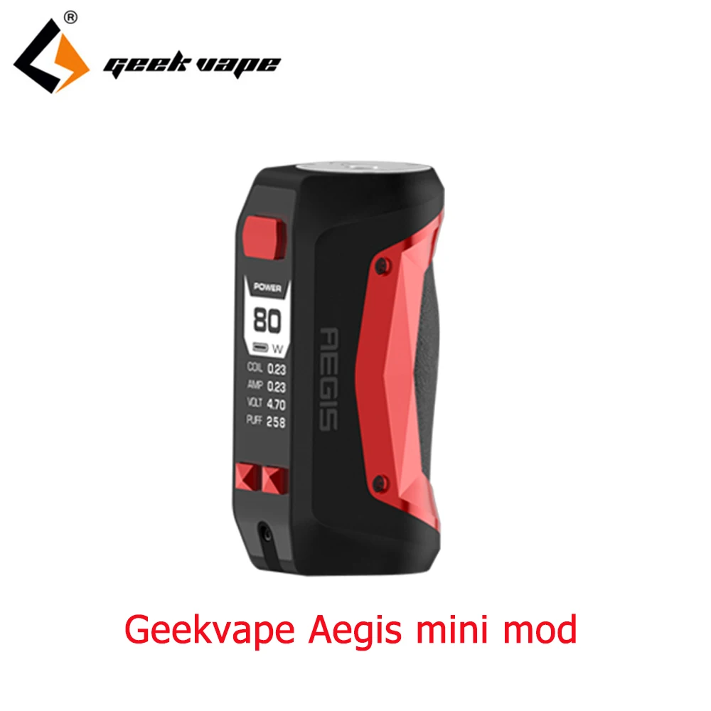 2 шт./лот Geekvape Aegis мини мод 80 Вт Встроенный 2200 мАч аккумулятор для Geekvape Cerberus Танк Быстрая зарядка мод против aegis Легенда мод - Цвет: black red
