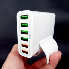 Быстрая зарядка 2,0 60 Вт 6 Порты и разъёмы Smart USB Настольный мобильный Зарядное устройство QC2.0 настенная Зарядка для iPhone samsung S6 SONY htc устройство, док-станция Qualcomm Tech