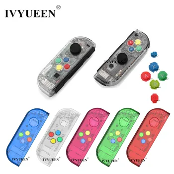 

IVYUEEN for Joy Con Shell Replacement Housing Transparent Case Cover for Nintend Switch Joy-Con Console with ABXY Grips Buttons