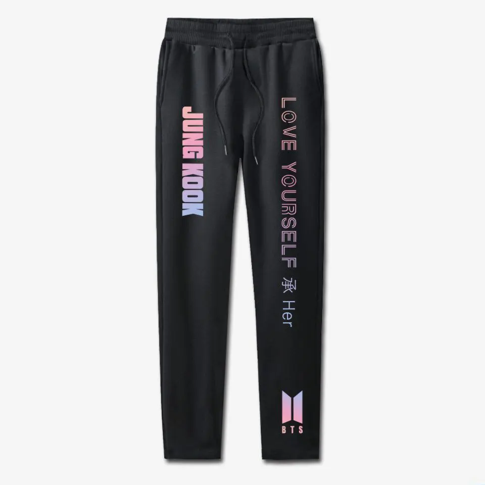 LUCKYFRIDAYF bts Hohe Qualität 100% Baumwolle Hosen lose hosen Casual Jogginghose Hosen Kpop Männer/Frauen harem hosen