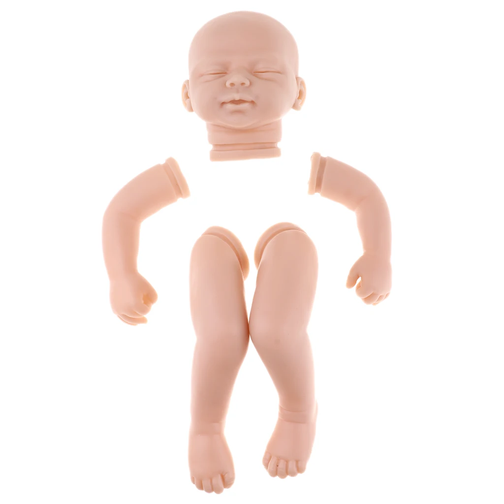 Simulation 20inch Unpainted Reborn Kits Baby Doll Vinyl Mold Head 3//4 Arms Full