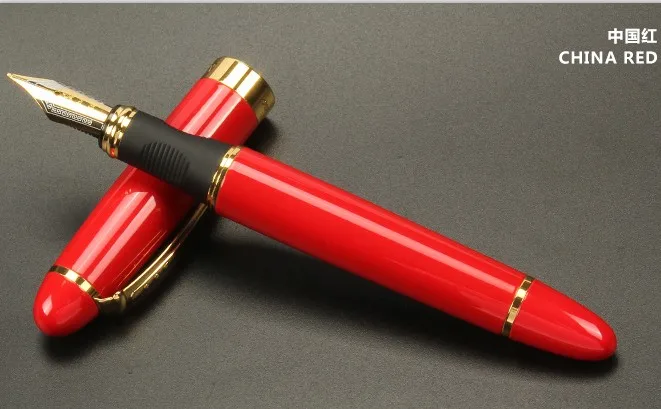 A Новое поступление Jinhao Роскошная высококачественная металлическая перьевая авторучка с черными чернилами 0,5 мм перьевые ручки школьные и офисные принадлежности подарок - Цвет: A