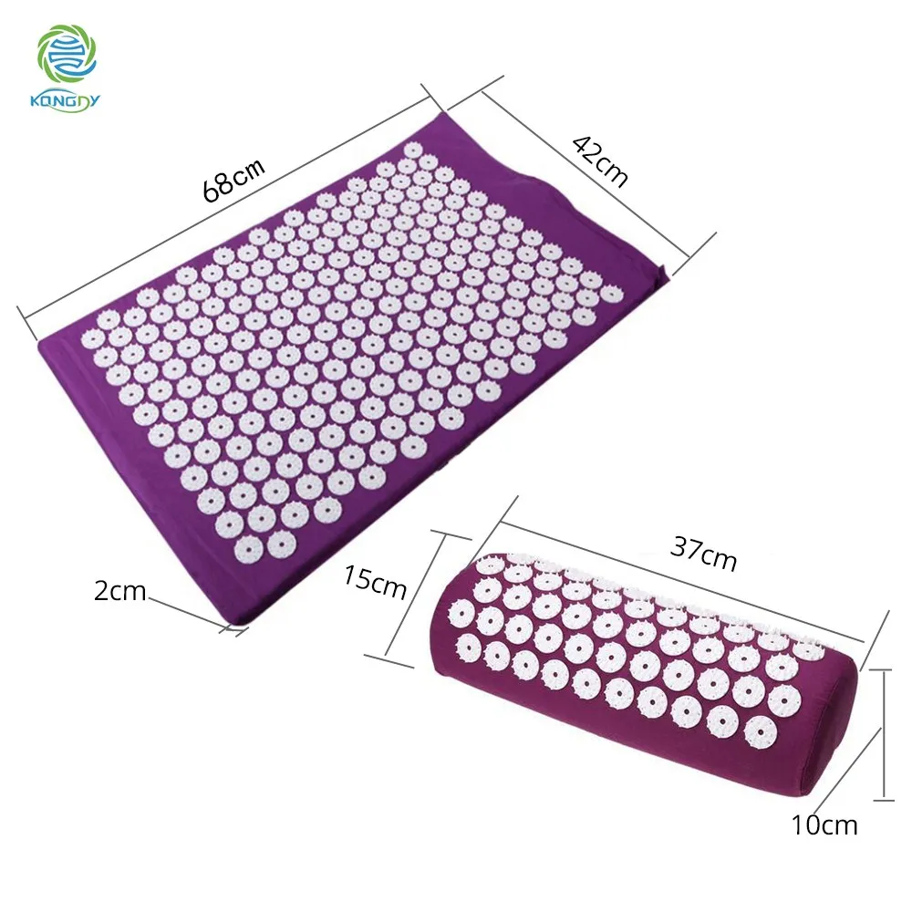 KONGDY Acupuncture Massage Mat and Pillow Acupuncture Massage Cushion Acupressure Massage Relieve Back Pain Headache Help Sleep KONGDY Acupuncture Massage Mat and Pillow Acupuncture Massage Cushion Acupressure Massage Relieve Back Pain Headache Help Sleep