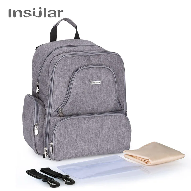 Fashion Mummy Maternity Nappy Diaper Bag Insular Multifunction Mummy Backpack Diaper Nappy Baby Bag Outdoor Travel Diaper Bags