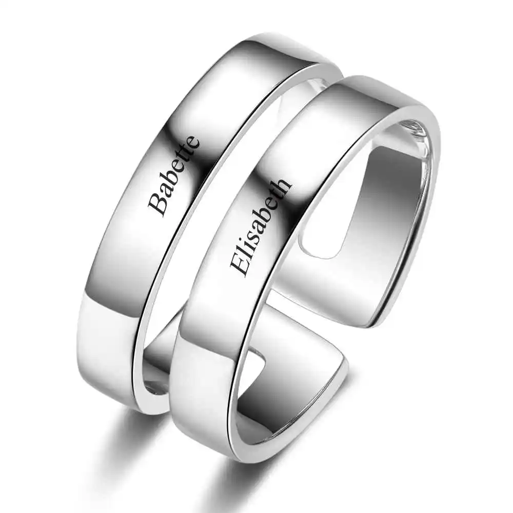 Personalized 925 Sterling Silver Rings For Women DIY Names Customized