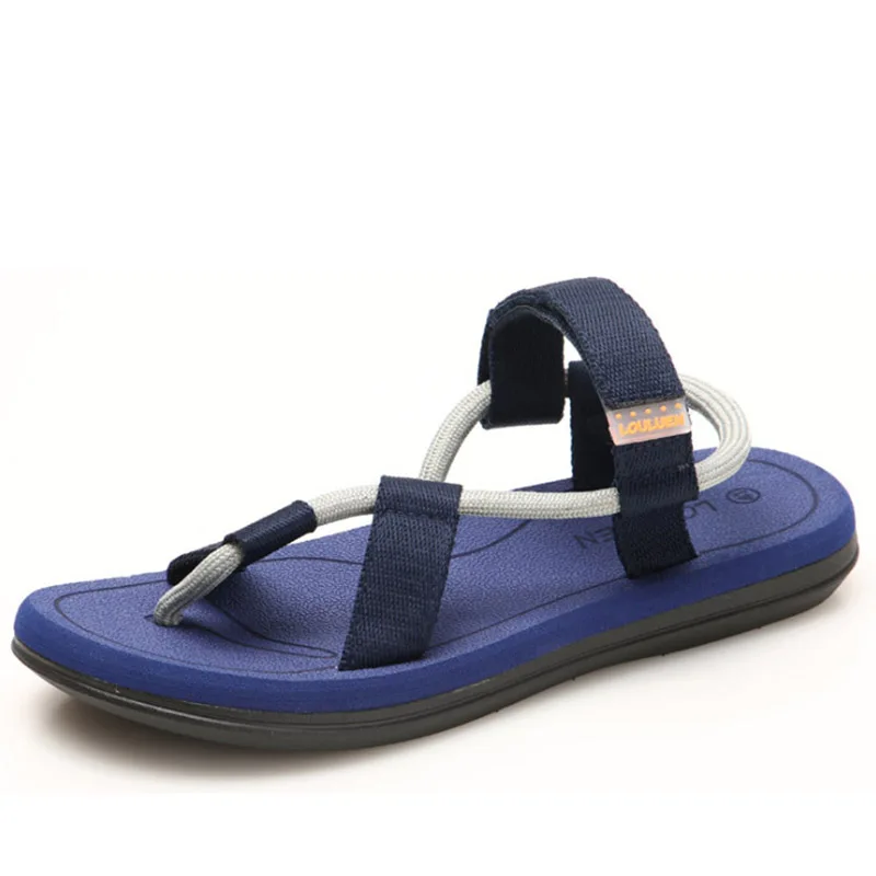 LOULUEN Brand Men's Sandals Summer Boy Sandals Vietnamese Sandals Outdoor Couples Personality Tide Beach Flip-Flops Men Slippers (21)