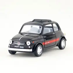 Новые 4 вида цветов черный красный синий модель сплава 1:24 мини FIAT 500 две двери можно открыть задерживаете Oyuncak араба игрушки для детей