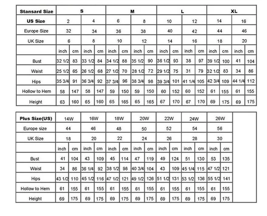 size chart 2