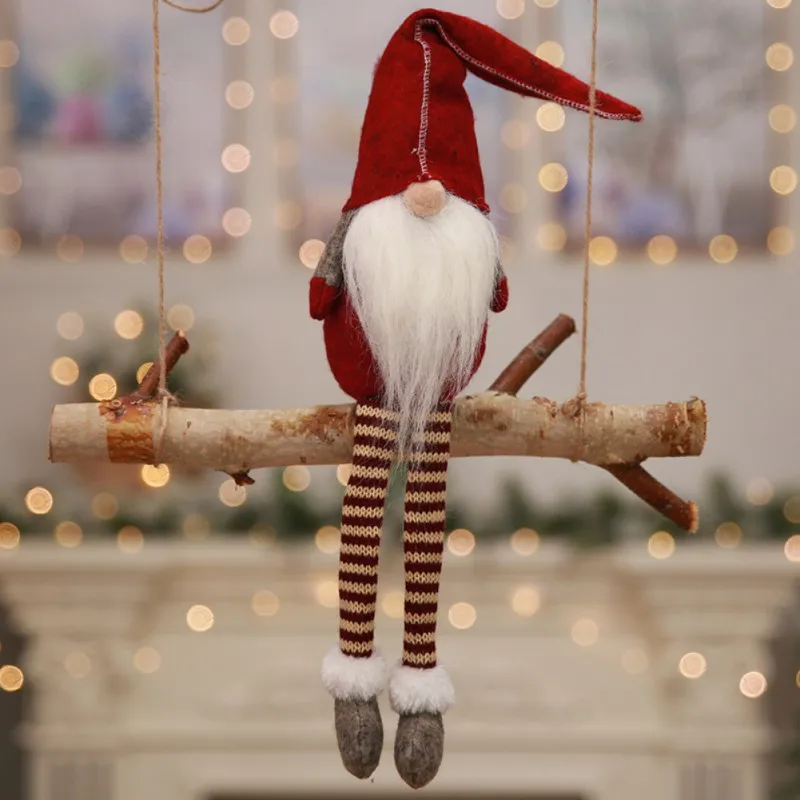 Рождественские куклы Санта Клаус Снеговик Лося Игрушки рождественские фигурки Рождественский подарок для ребенка красный орнамент с рождественской елкой