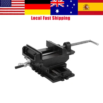 

6in Cross Slide Drill Press Vise Table Flat Clamp-on Plier Milling Vice Holder Clamping Bench Mount Machinist Vise Workshop Tool