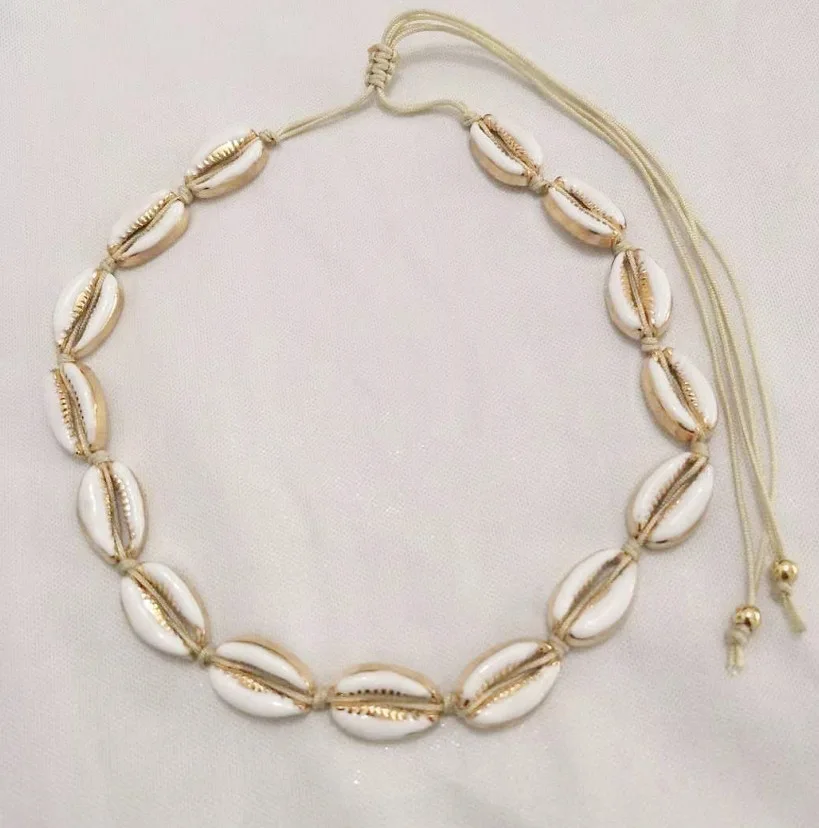 Artilady в виде ракушки ожерелье со свисающими бусинами себе цепочки и ожерелья для женщин вечерние партии подарок дропшиппинг - Окраска металла: 04