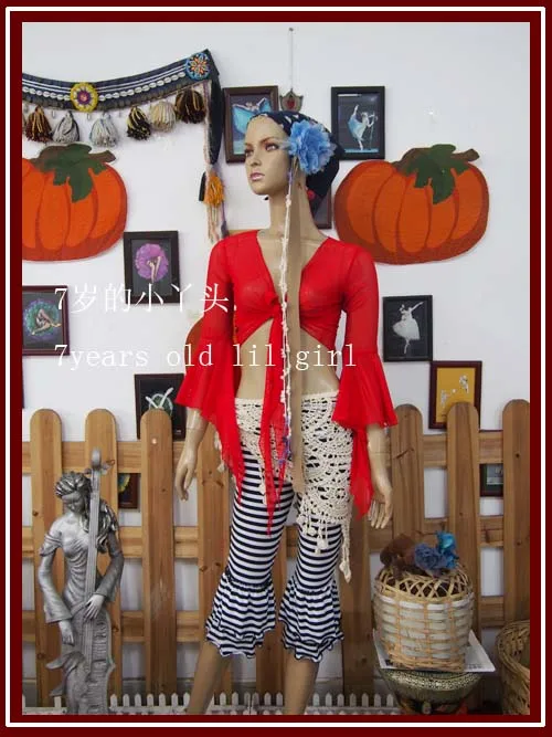 

Belly dance top Transparent thin Belly Dance 7 flare Blouse Top CE28