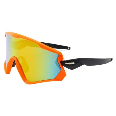 Orange Red UV400 велосипедные очки для спорта на открытом воздухе, для шоссейного велосипеда, MTB, солнцезащитные очки, унисекс, велосипедные очки, Gafas Ciclismo Oculos Carretera Occhiali - Цвет: Orange Red