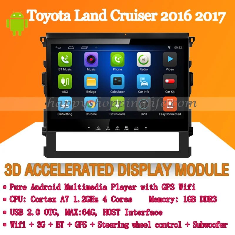 Android Autoradio DVD GPS for Toyota Land Cruiser 2016 Auto Radio Multimedia Player Wifi 3G Bluetooth (No player) | Автомобили и