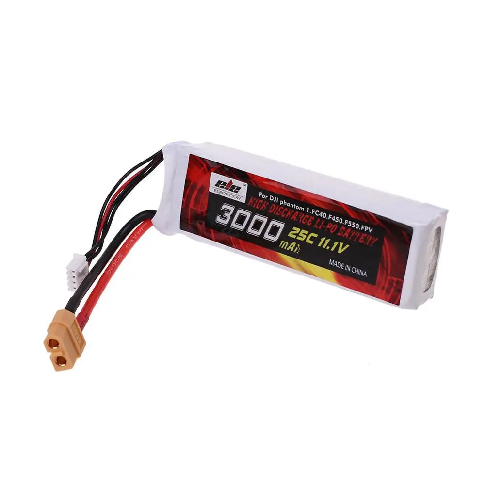 Eleoption высокое качество Lipo батарея 11,1 V 3000mah 25C XT60 разъем для DJI Phantom 1 FC40 DJI F450 F550 FPV