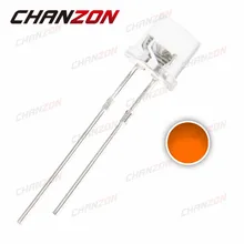 100 шт. 5 мм плоский Топ светодиодный оранжевый диод свет вода чистый широкий угол 5 мм 20mA DC 2 в светодиод высокой яркости светодиодный светильник