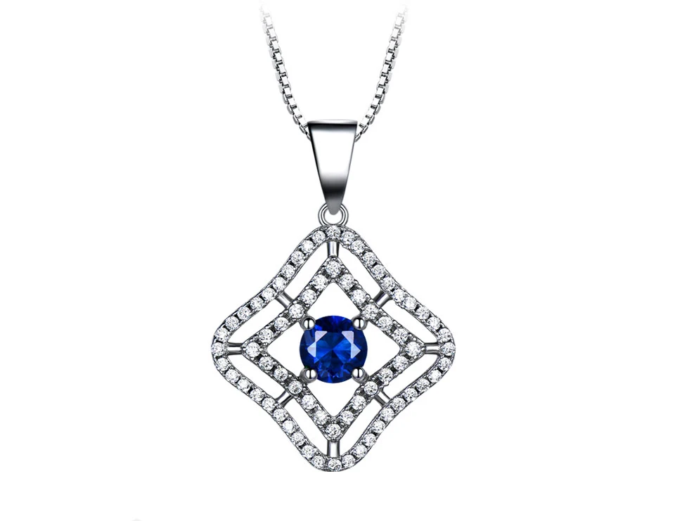 UMCHO Sapphire 925 sterling silver jewelry set for women S023S-1 (2)