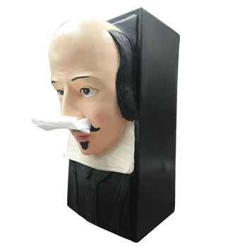 

1 Piece Easter Island Head Sir Tissue Box Easter Island Stone Statue Knight Head Tiki cover Creative Home Office Tissue Holder