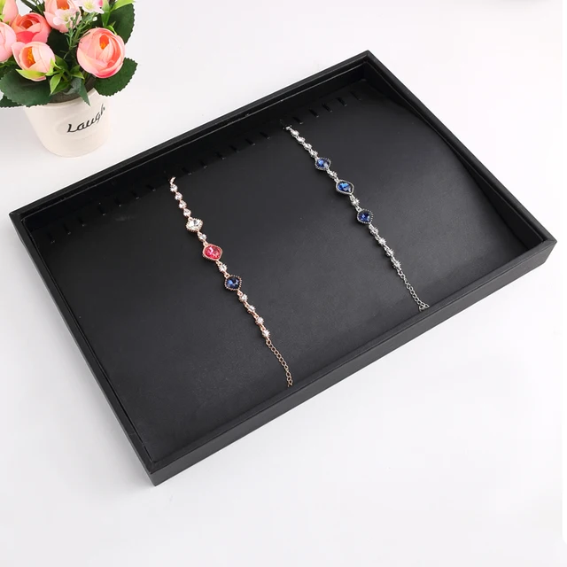 Elegant Jewelry Box Necklace Storage Black Gift Display Elegant Jewelry Box Necklace Storage Black Gift Display Tray Case Earring Holder Organizer