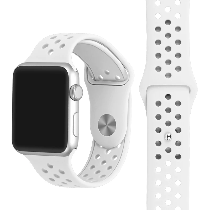 Спортивный ремешок для apple watch pulseira apple watch 4 3 5 ремешок 44 мм/40 мм iwatch 2/1 42 мм/38 мм силиконовый браслет ремень correa