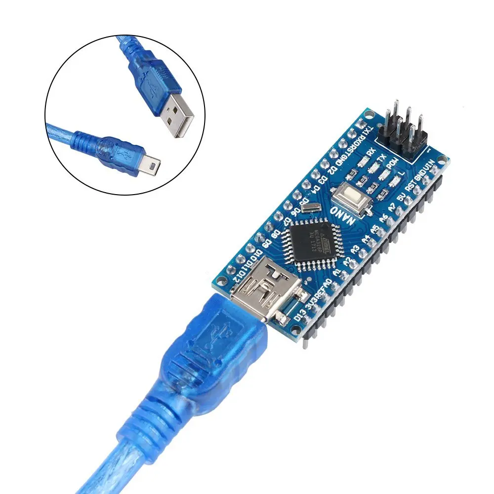 Для Arduino Nano V3.0, Nano board ATmega328P 5V 16M плата микроконтроллера с usb-кабелем(Nano x 5+ кабель