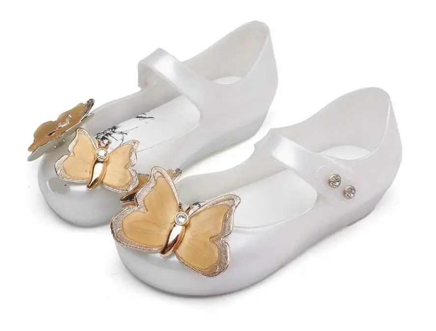 

Melissa Mini Butterfly baby Girl sandals Summer Jelly Shoe Girl Non-slip Kids Toddler Beach Sandals Gilr Shoes