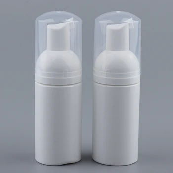 

2Pcs Foaming Liquid Dispensers White Plastic Foamer Pump Bottle for Refillable Facial Cleanser Liquid Soap