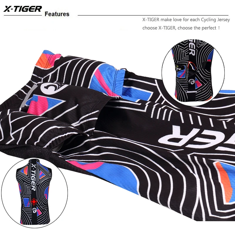 X-Tiger полиэстер дышащий для велоспорта жилет Летний MTB велосипед спортивная одежда Джерси одежда велосипедная одежда Ropa Maillot Ciclismo