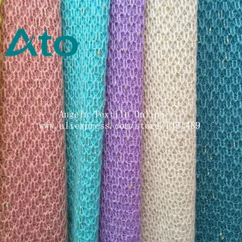 

soft Metallic Jacquard thick knitted fabrics stretchy patchwork dolls Blouse cardigan scarf dress fabrics