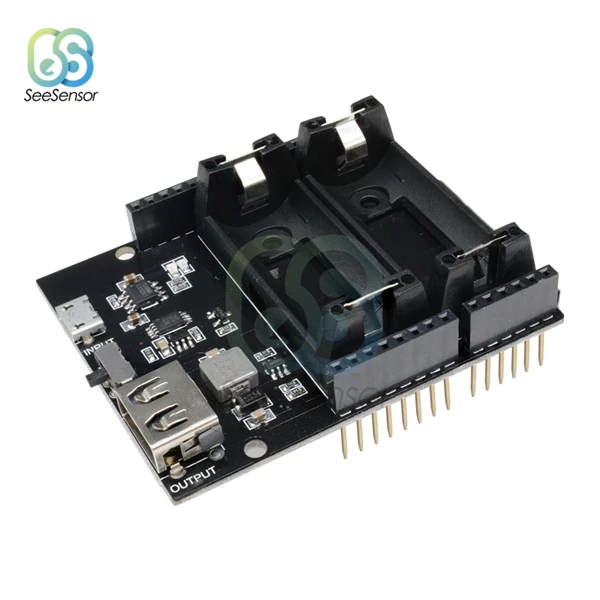 Dual 16340 ESP8266 ESP32 Двойной 16340 литиевая батарея зарядное устройство щит USB мобильный Банк питания держатель батареи зарядное устройство плата модуль для Arduino - Цвет: Dual 16340