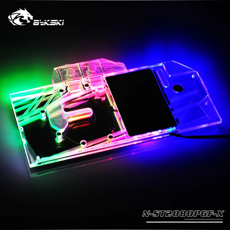 Bykski блок воды для ZOTAC RTX 2080-8GD6 PGF OC12, охладитель GPU, блок охлаждения 12v 4pin, 5v 3pin свет, N-ST2080PGF-X