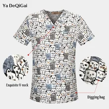 Униформа для сотрудниц спа-салонов аптека больничный медицинский скраб одежда мода Slim Fit Комплект стоматологическая клиника для ролевых игр, медсестра, салон красоты хирургические Топы