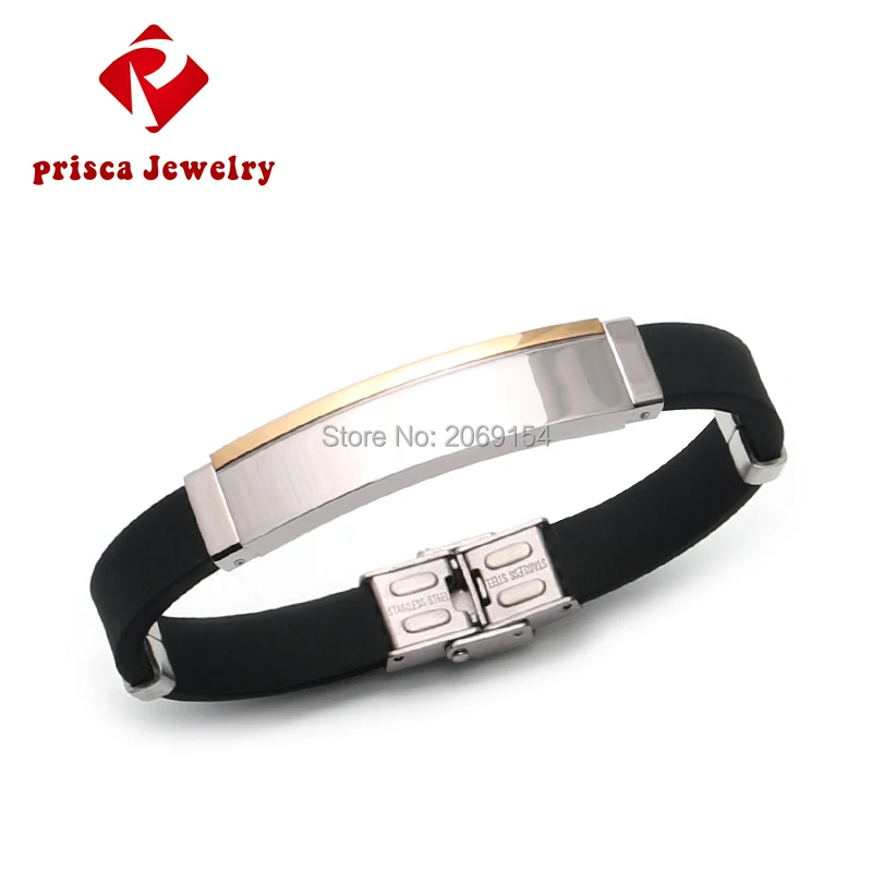 Металлический браслет для мужчин, очаровательные ювелирные изделия, серебряный браслет, дизайн, цепочка из нержавеющей стали, модный бренд для подарка, черный цвет