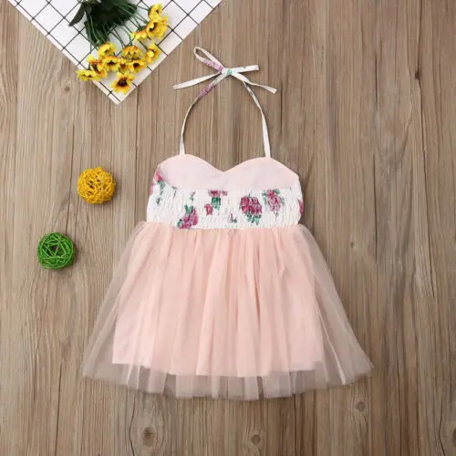 Baby 1st Birthday Floral Outfit Dress Heart Tutus For Girls Cake Smash Dresses