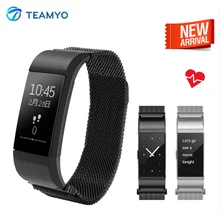 Teaymo новые спортивные Bluetooth 4.0 Smart пульсометр часы крови Давление с в реальном времени погоды Смарт браслеты