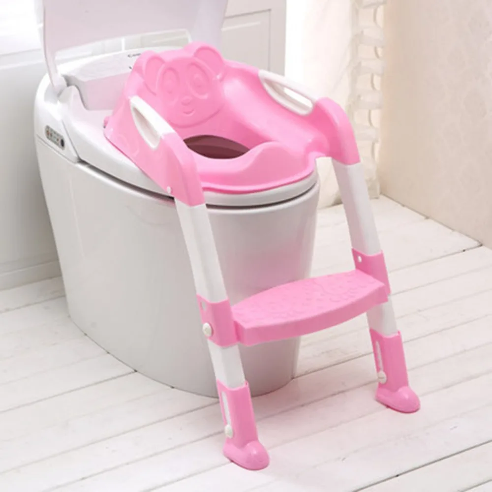 

Baby Potty Toilet Seat Chair Training Seat With Adjustable Ladder Infant Anti slip Folding Toilet Trainer Safety Seats 2 Colors