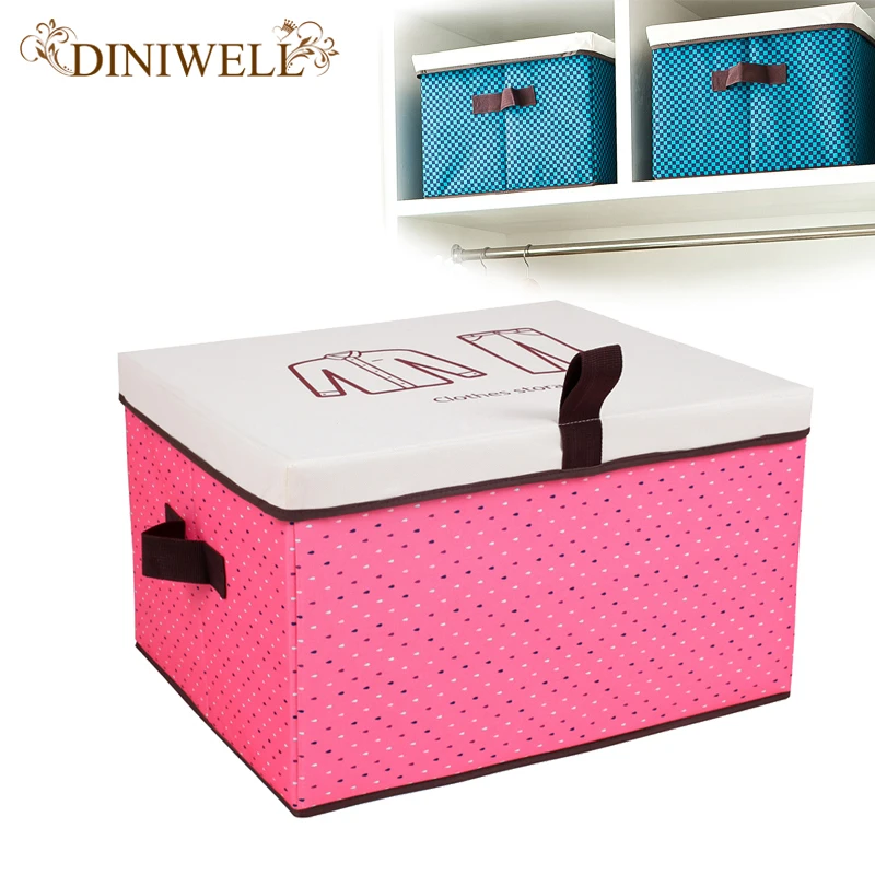 

DINIWELL Rectangle Large Capacity Oxford Cloth Folding Storage Box Closet Organizer Waterproof Toy Clothing Containers