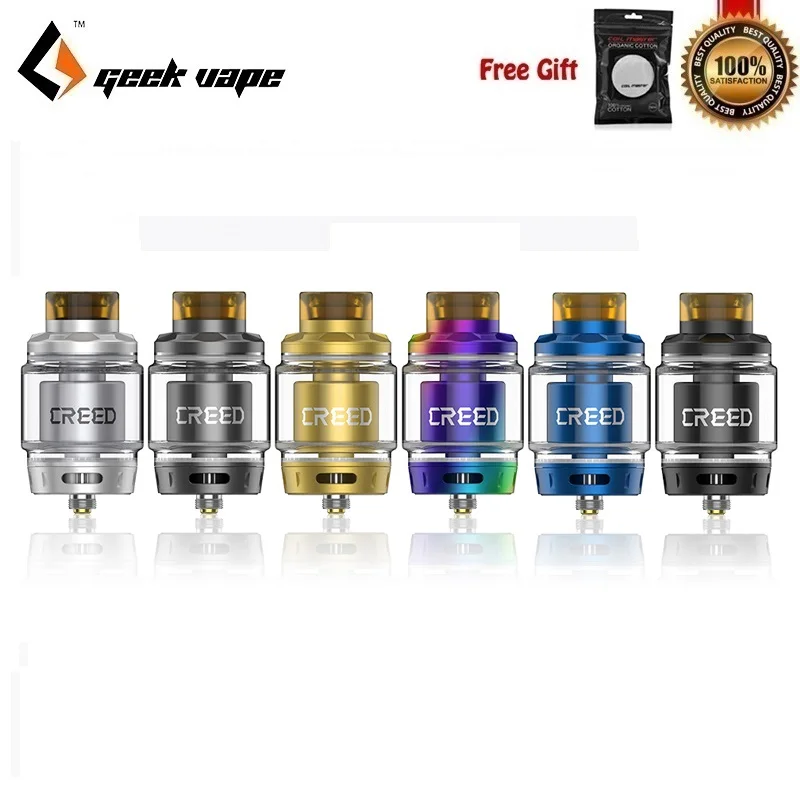 Original Geekvape Creed RTA Vape Tank 6.5ML Atomizer Single/Dual Coil Bubble Glass Tube Fit SMOK