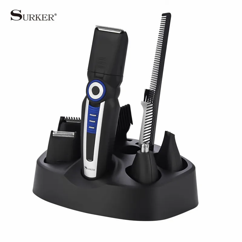 

5 In 1 Men's Grooming Kit Rechargeable Hair Trimmer Clipper Wireless Electric Shaver Razor Turbo Beard Stubble Trimer Tondeuse