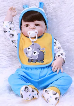

23"57cm NPK FULL vinyl silicone reborn baby boy dolls toys for child gift Bebes reborn Menino bonecas juguetes can bathe