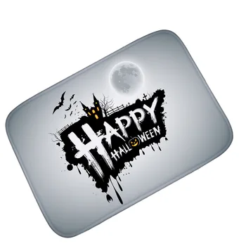

Honlaker Halloween Decoration Mat Flannel Thickening Door Mat Water-absorbing Non-slip Bathroom Doormat Entrance Door Floor Mat